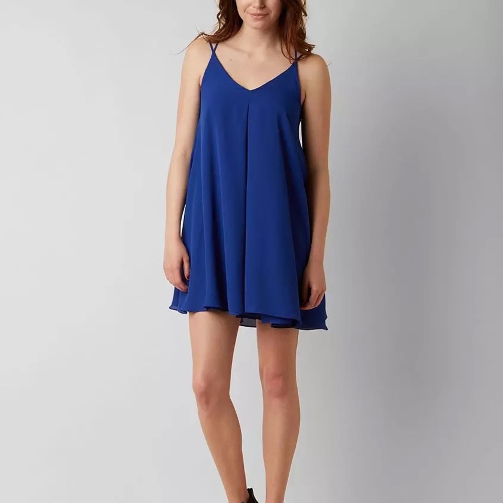 Buckle Hyfve Royal Blue Chiffon Mini Dress